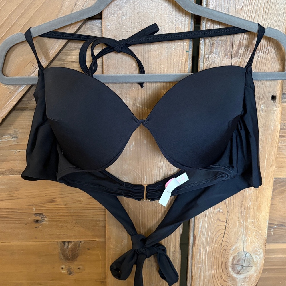 VS Black Bikini Top with Tie Back